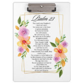 Psalm 23 Floral Geometric Frame Klembord (Voorkant)