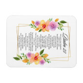 Psalm 23 Floral Geometric Frame Magneet (Horizontaal)