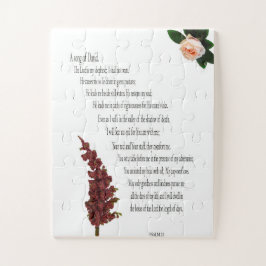 Psalm 23, Floral Green, overmaatse stukken - Gemak Legpuzzel