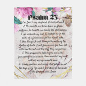 Psalm 23 florale vlootsdeken fleece deken (Voorkant)