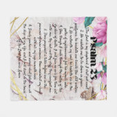 Psalm 23 florale vlootsdeken fleece deken (Voorkant (Horizontaal))