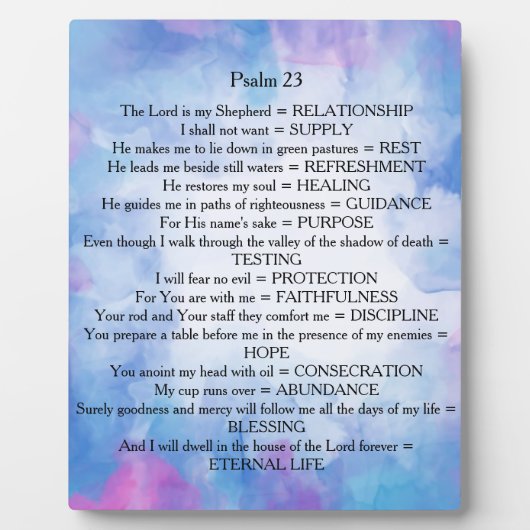 psalm 23 fotoplaat (Voorkant)