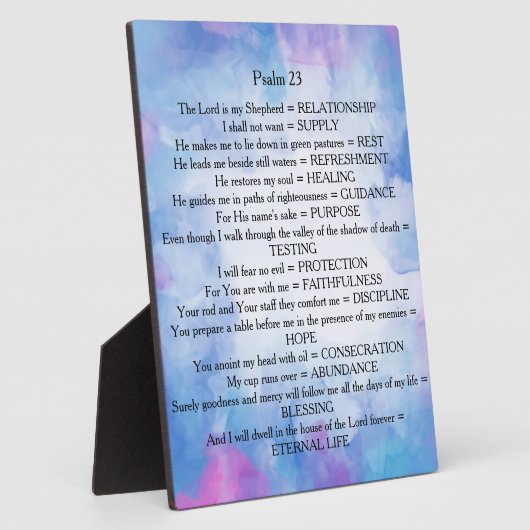 psalm 23 fotoplaat (Zijkant)
