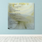 Psalm 23 Gedrukt op een Witte Bloem Canvas Afdruk (Insitu (Houten vloer))