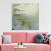 Psalm 23 Gedrukt op een Witte Bloem Canvas Afdruk (Insitu (Woonkamer))