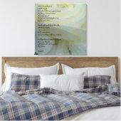 Psalm 23 Gedrukt op een Witte Bloem Canvas Afdruk (Insitu (Slaapkamer))