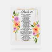 Psalm 23 Geometrisch Lijst Acryl Bord (Voorkant)