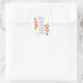 Psalm 23 Geometrische Bloemen Lijst Schrift Vierkante Sticker (Tas)