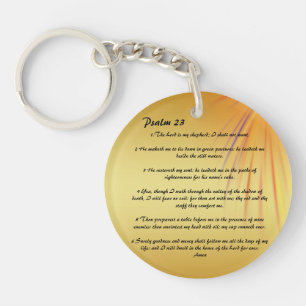 Psalm 23 gepersonaliseerde sleutelhanger