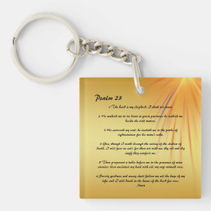 Psalm 23 gepersonaliseerde sleutelhanger