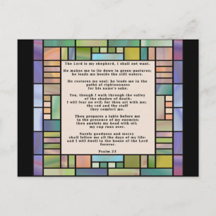 Psalm 23 Glas in lood Briefkaart