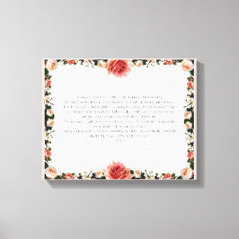 Psalm 23, gloeiroze verrekte canvas afdrukken