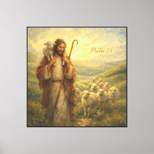 Psalm 23 Goede Herder Canvas Afdruk (Voorkant)