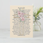 Psalm 23 Gouden Kruis viering van de begrafenis Kaart (Staand voorkant)