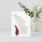 Psalm 23, Groen Plant Floral Briefkaart van David (Staand voorkant)