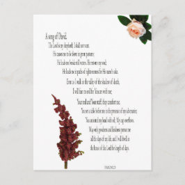 Psalm 23, Groen Plant Floral Briefkaart van David