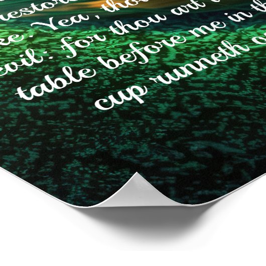 Psalm 23 Groene weiden Poster (Hoek)