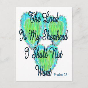 Psalm 23 harten briefkaart