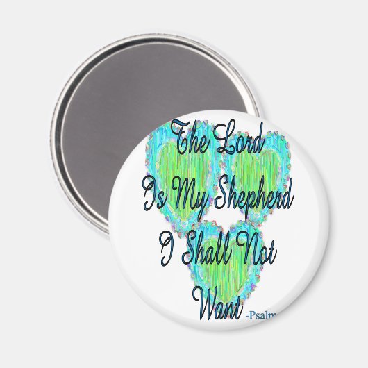 Psalm 23 harten magneet (Voorkant / Achterkant)