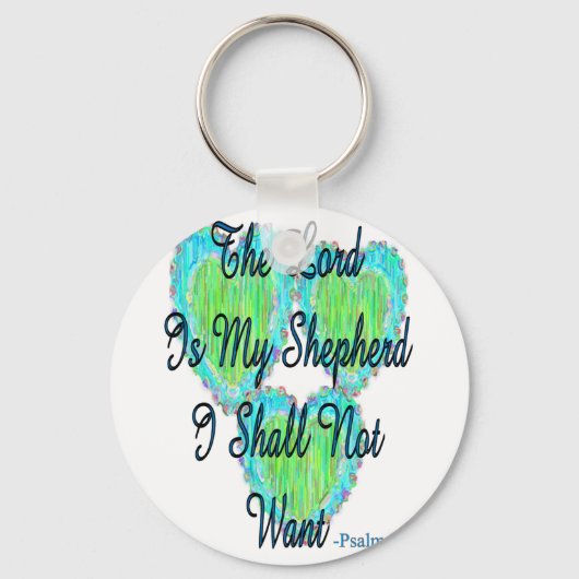 Psalm 23 harten sleutelhanger (Voorkant)