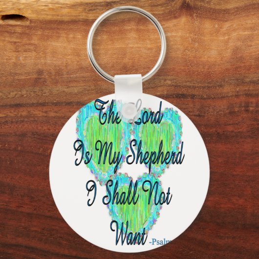 Psalm 23 harten sleutelhanger (Voorkant)