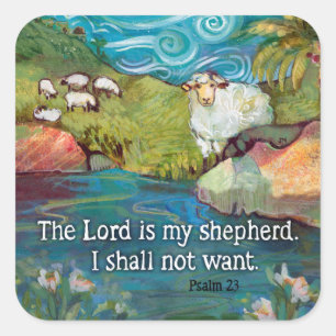 Psalm 23, Heer is mijn Shepherd sticker