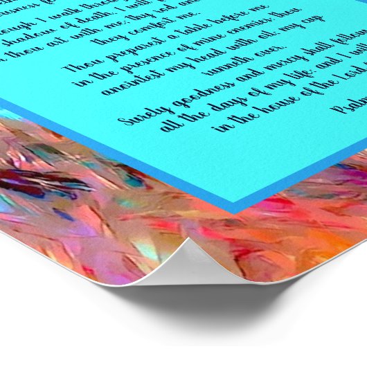 PSALM 23 Het Psalm der Psalmen Poster (Hoek)