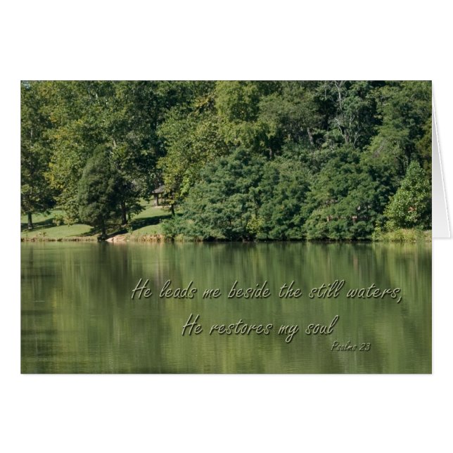 Psalm 23 Hij leidt me naast de stilstaande wateren (Voorkant Horizontaal)