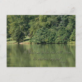 Psalm 23 Hij leidt me naast de stilstaande wateren Briefkaart