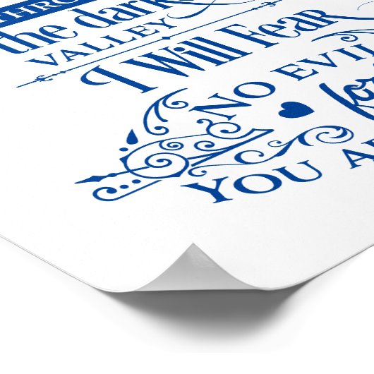 Psalm 23 - Ik vrees geen kwaad Poster (Hoek)