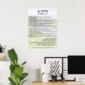 Psalm 23 in English, Hebrew, and Transliteration Poster (Thuiskantoor)