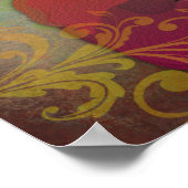 Psalm 23 in Hebreeuws Praying Woman Fire Art Poster (Hoek)