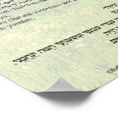 Psalm 23 in het Engels, het Hebreeuws, en de Trans Poster (Hoek)