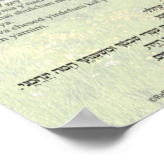 Psalm 23 in het Engels, het Hebreeuws, en de Trans Poster (Hoek)