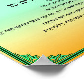 Psalm 23 in het Hebreeuws Poster (Hoek)