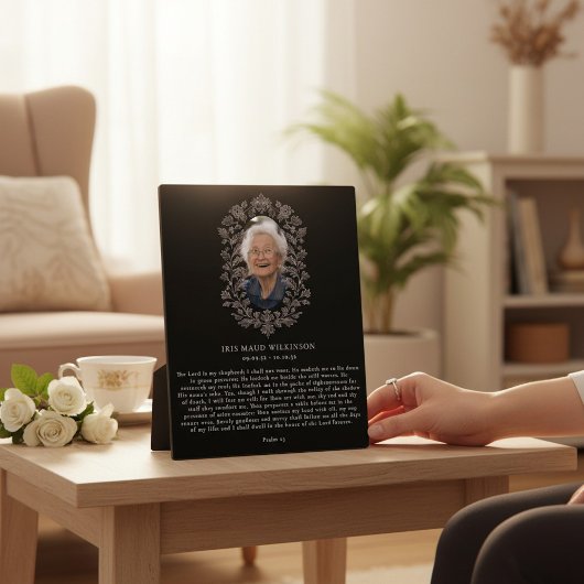 Psalm 23 In Loving Memory Plaque Fotoplaat