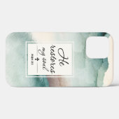 Psalm 23-inch4 Hij herstelt mijn Soul Cross Case-Mate iPhone Case (Achterkant (horizontaal))