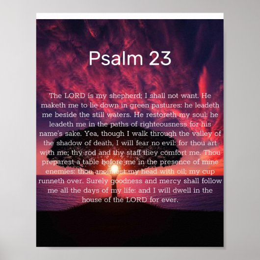 Psalm 23 Inspirerend Poster (Voorkant)