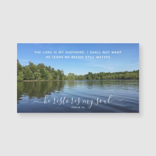 Psalm 23 Inspirerende Landscape Fotografie Magnet (Voorkant)