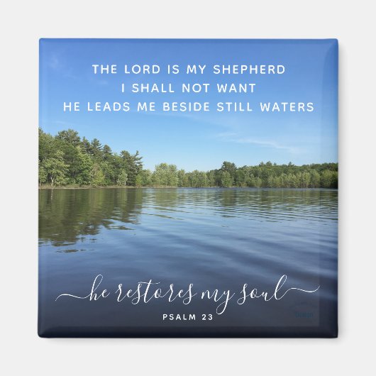 Psalm 23 Inspirerende Landscape Fotografie Magnet (Voorkant)