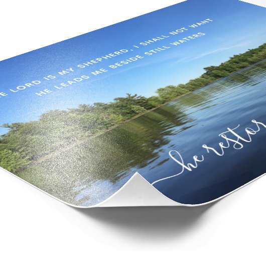Psalm 23 Inspirerende Landschapsfotografie Foto Afdruk (Hoek)