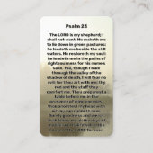 Psalm 23: Kaart van het gedenkgebed bij het meer Visitekaartje (Voorkant)