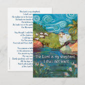 Psalm 23 Kaart van Prayer (Voorkant / Achterkant)