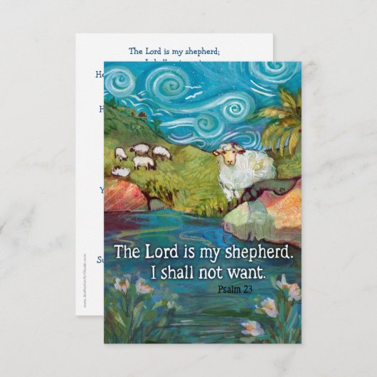 Psalm 23 Kaart van Prayer (Voorkant / Achterkant)