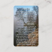 Psalm 23 Kalm Lake Memorial Gebed Kaart Visitekaartje (Voorkant)