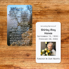 Psalm 23 Kalm Lake Memorial Gebed Kaart Visitekaartje