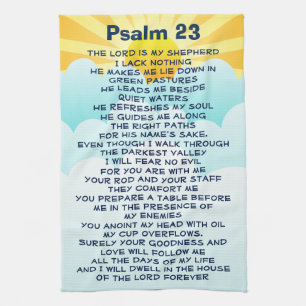 Psalm 23 keukenhanddoek