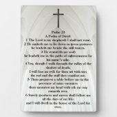 Psalm 23 KJV Bijbel Kruis Witte Kathedraal Fotoplaat (voorkant)