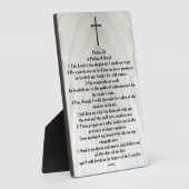 Psalm 23 KJV Bijbel Kruis Witte Kathedraal Fotoplaat (Zijkant)