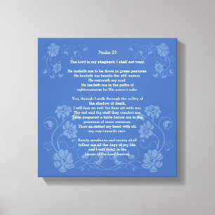 Psalm 23 KJV Canvas Afdruk